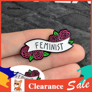 ♙Or Charming Flowers Feminist Banner Badge Enamel Bros Pin Scarf Jacket Jewelry Décor Berlian Mutiara