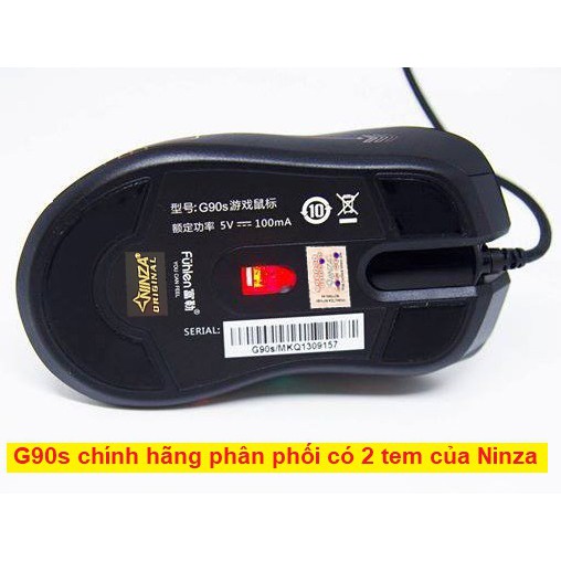 [Mã 267ELSALE hoàn 7% đơn 300K] Chuột Fuhlen G90s DPI 4000, Led RGB - Hàng phân phối chính hãng Ninza bảo hành 24 tháng