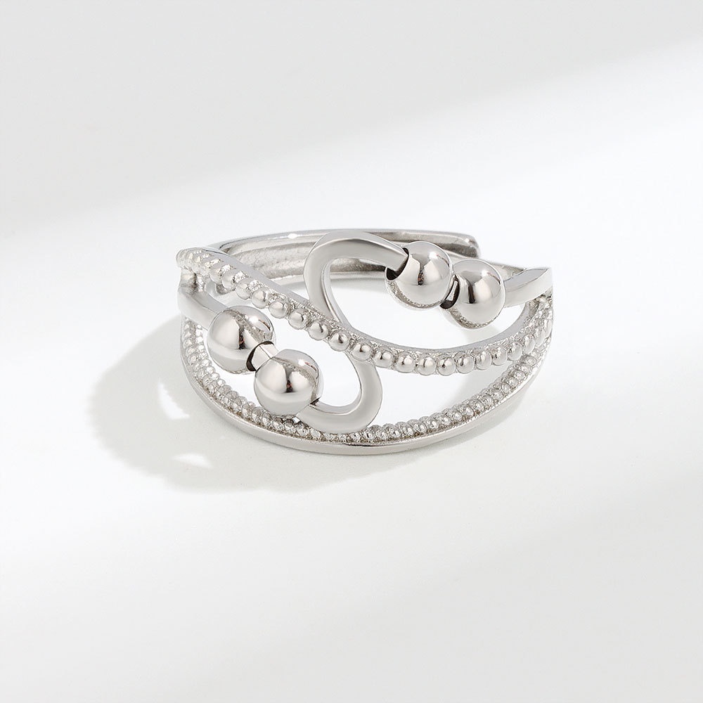 Nhẫn Đeo Tay Hai Lớp Dạng Hở Có Thể Điều Chỉnh Kích Thước Thời Trang Cho Nữ