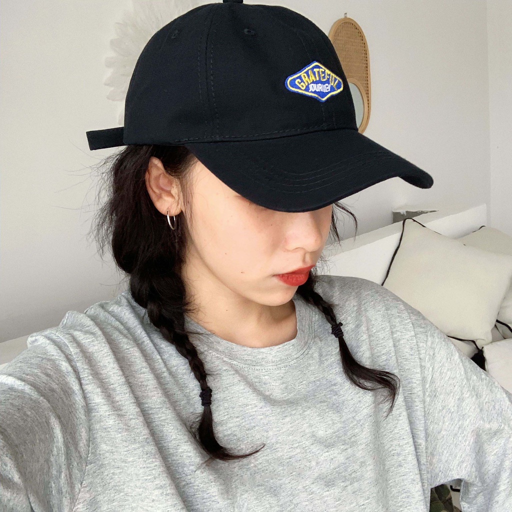 Mũ lưỡi trai thêu chữ phong cách hip hop đường phố Hàn Quốc cho nam nữ