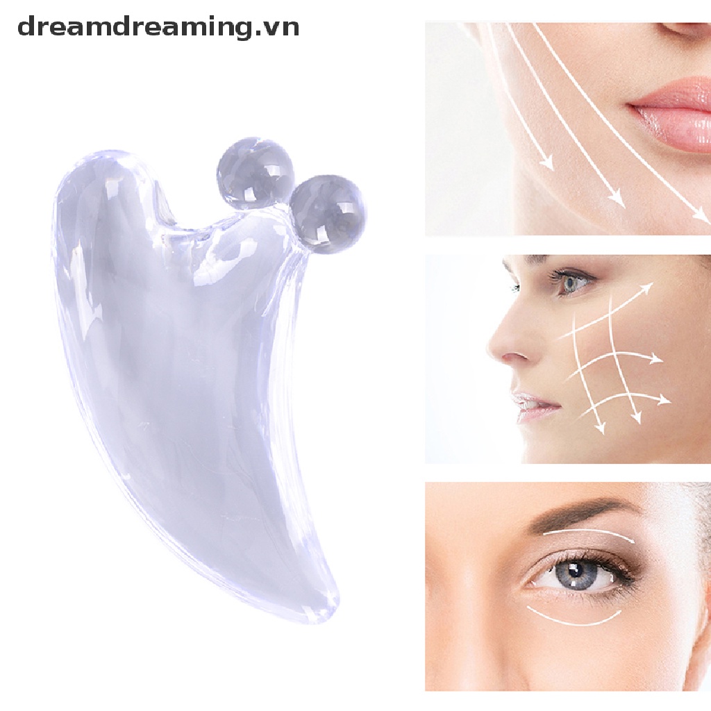 (Hàng Mới Về) Dụng Cụ Mát Xa Mặt Bằng Nhựa resin Tự Nhiên Chất Lượng Cao