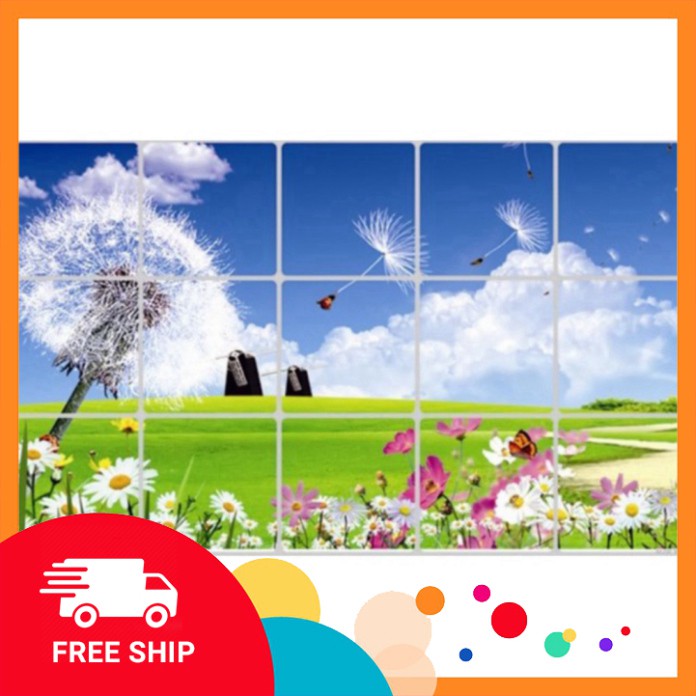 <FREE SHIP> FREESHIP [KM] Miếng tranh dán tường bếp 60x90 ( hoa ngẫu nhiên) (GC) GIÁ TỐT CHỈ CÓ Ở TIỆN ÍCH SHOP GIÁ TỐT 