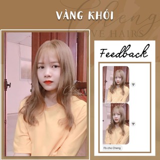 Thuốc nhuộm tóc VÀNG TRO - VÀNG KHÓI Tặng kèm trợ nhuộm