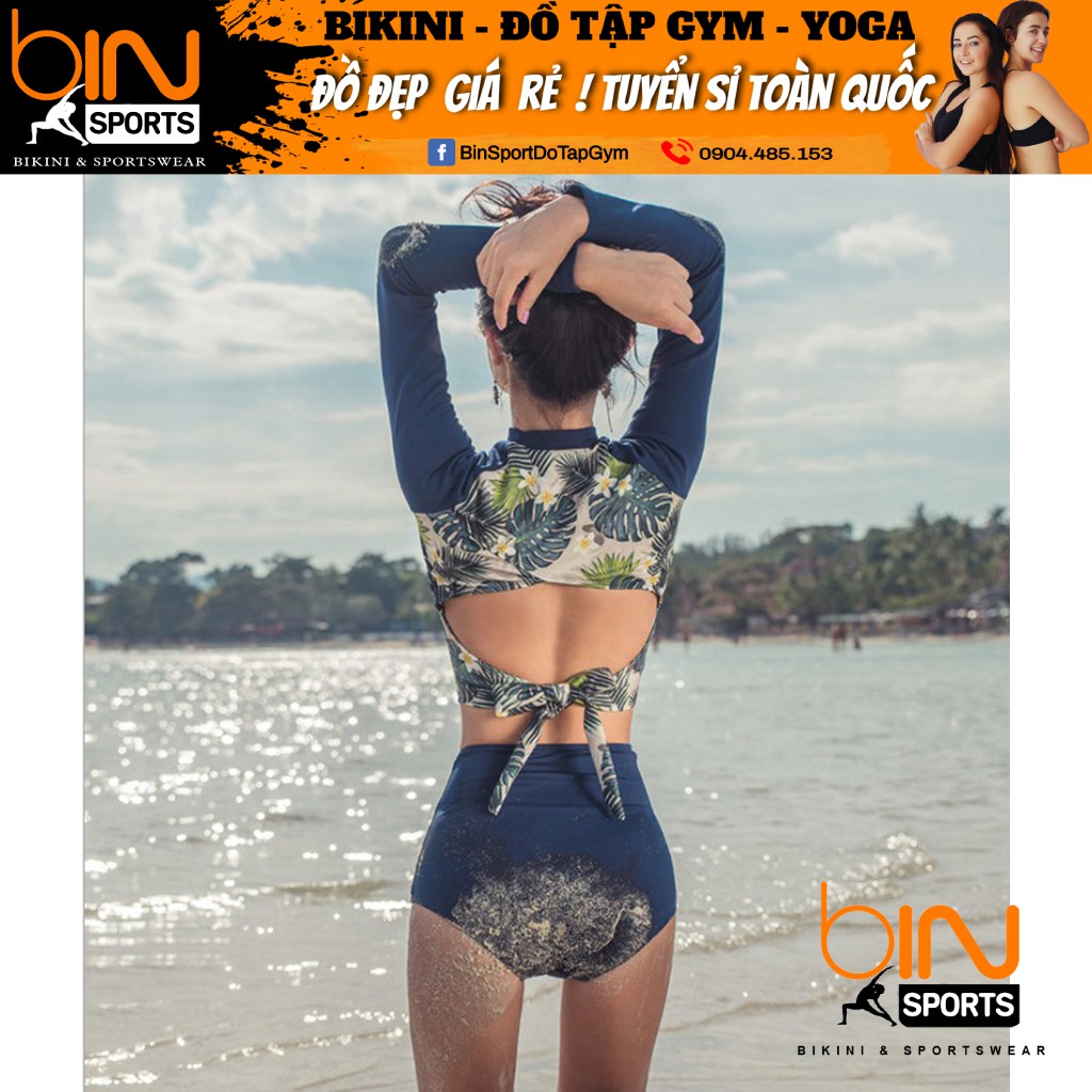 Bikini,Bộ Đồ Bơi Hoa 2 Mảnh Dài Tay , Hàng Nhập,BHN009 | BigBuy360 - bigbuy360.vn