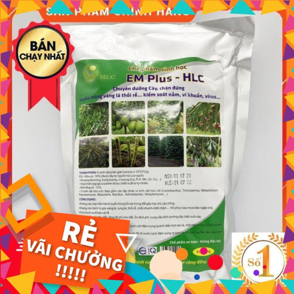 CHẾ PHẨM EM PLUS HLC - CHUYÊN DƯỠNG CÂY, CẢI TẠO ĐẤT TRỒNG, ỔN ĐỊNH PH, NGĂN NGỪA NẤM BỆNH HẠI RỄ CÂY TRỒNG - GÓI 1KG