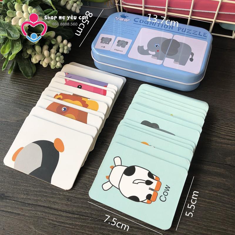 Ghép Hình 2 Mảnh Hộp Sắt - Trọn Bộ 8 Chủ Đề