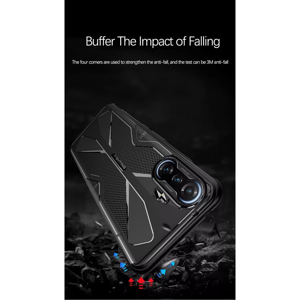 Ốp lưng Redmi K40 Gaming / K50 Gaming / Poco F4 GT / K50 / K50 Ultra / K60 kiểu dáng Gaming chống sốc thời trang