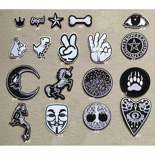 Sticker ủi thêu hình đơn giản độc đáo - Phụ kiện Patch ủi quần áo balo S08