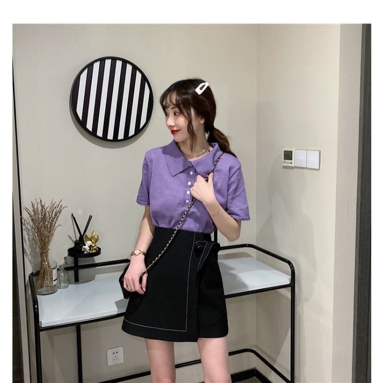 Chân váy chữ A buộc nơ chéo