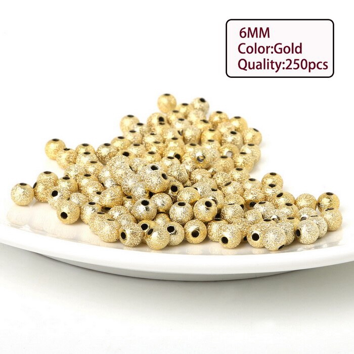 Hạt xỏ lỗ hỗn hợp hình tròn 6-12mm bằng acrylic làm trang sức thủ công