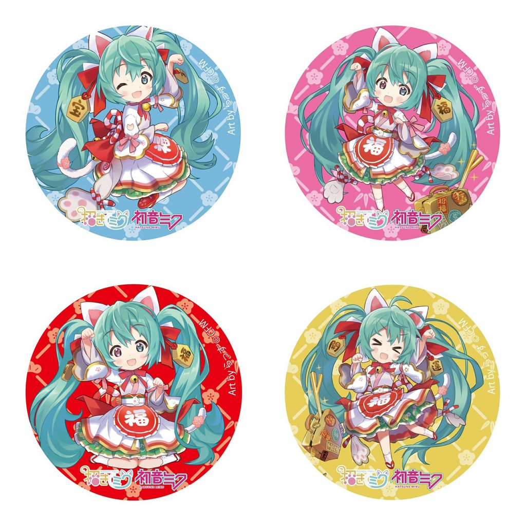 Huy hiệu cài áo IN HÌNH Miku Hatsune ver neko anime chibi dễ thương tiện lợi