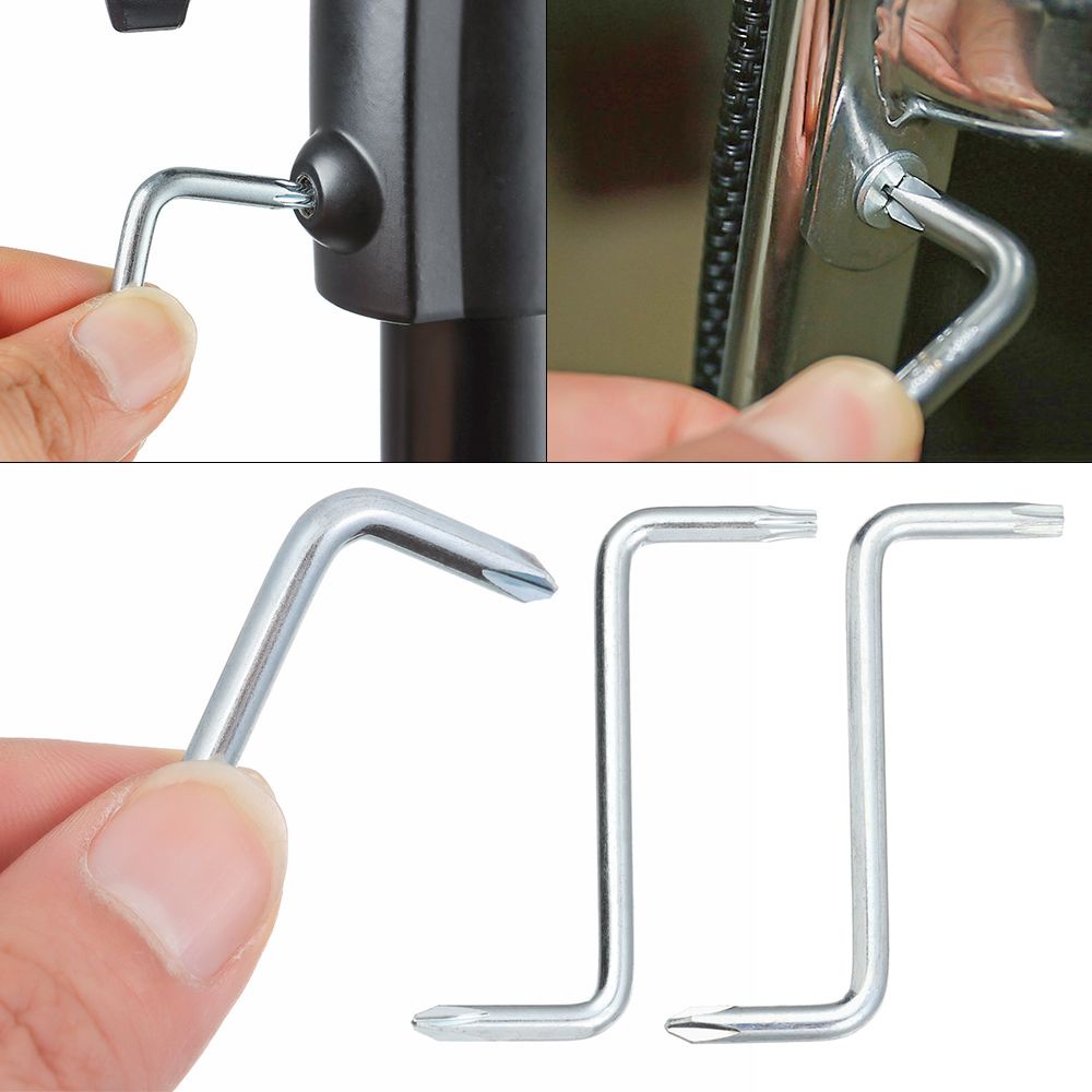 Set 3 tua vít hình chữ Z cong 90 độ bằng hợp kim thép chất lượng cao sửa chữa xe hơi tiện dụng