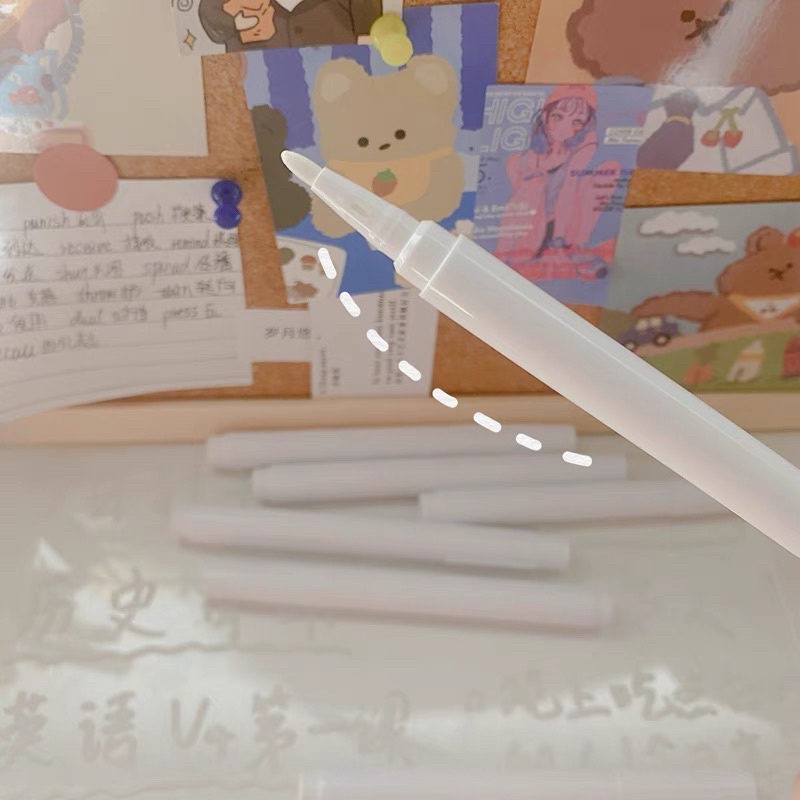 Bút viết lên gương , bề mặt kính hai màu mực trắng đen dễ tẩy xoá