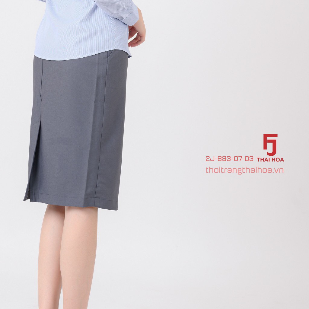 Chân váy dài Thái Hòa 2J-883-07-03 🌹 Chân váy công sở dài, màu xám, dáng ôm,Chất liệu vải nhẹ,độ bền màu cao | BigBuy360 - bigbuy360.vn