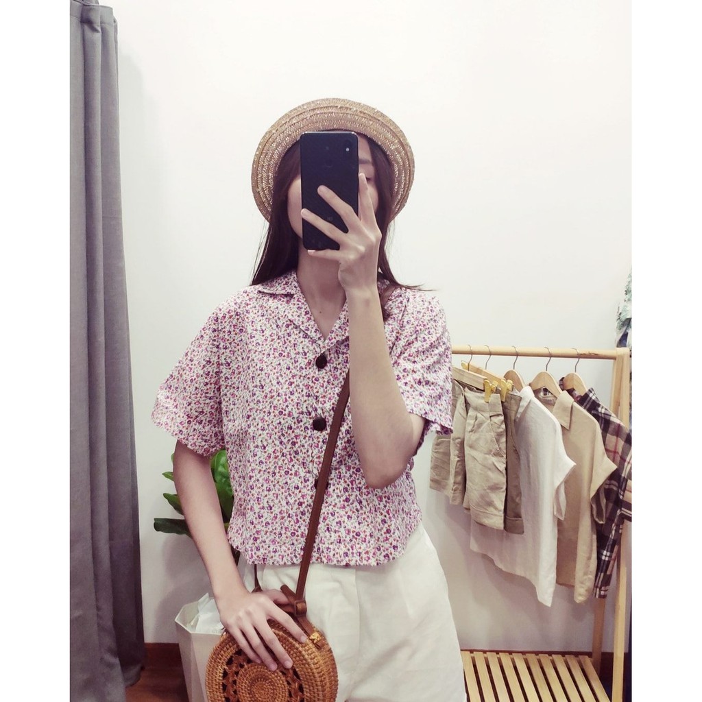 Áo croptop hoa nhí