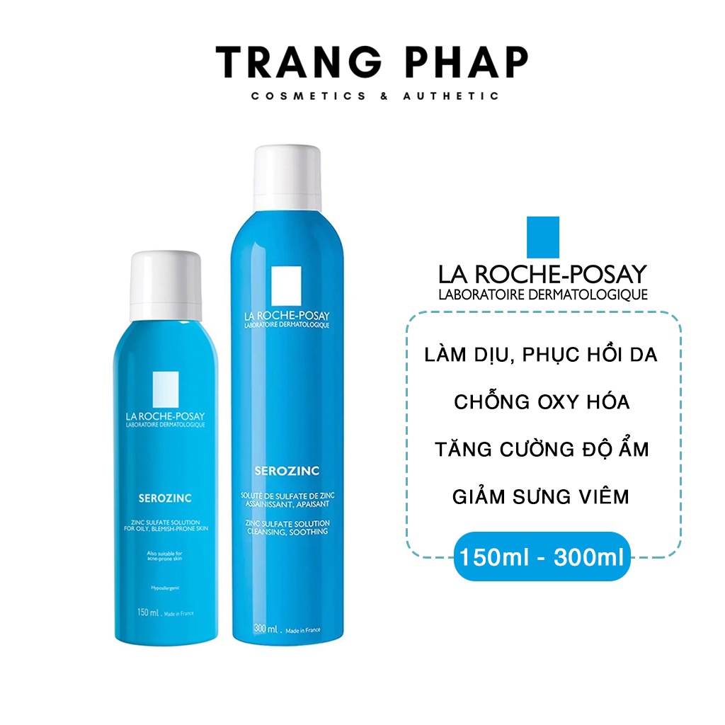 Xịt khoáng La Roche Posay Serozinc cho da dầu mụn 150ml - 300ml