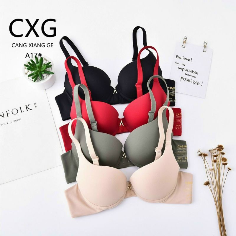 Áo Lót Nữ Đúc Su Có Gọng Siêu Nâng Siêu Đẩy CXG A17