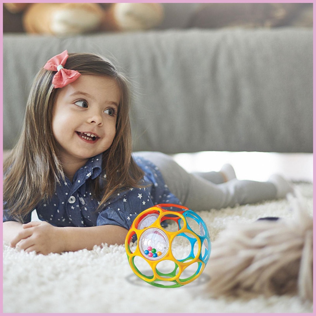Đồ Chơi Giáo Dục Quả Bóng Lỗ Nhiều Màu Có Chuông Cho Trẻ Sơ Sinh