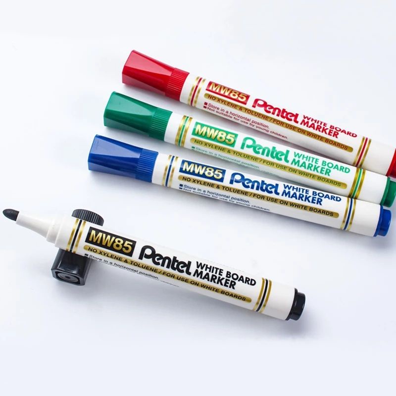 Bút Dạ Bảng Pentel MW85 | Màu Mực Đậm, Nét Viết Êm | Chất Liệu An Toàn (3 Màu Mực)