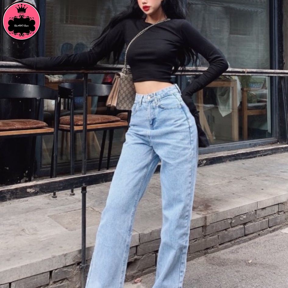 Áo Croptop Nữ Tay Dài Cổ Tròn Ôm Dáng Freesize "CROPTOP DÀI TAY" | BigBuy360 - bigbuy360.vn