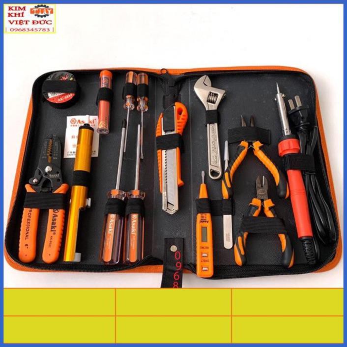 Bộ dụng cụ sửa chữa điện tử đa năng 15 chi tiết Asaki AK-9830