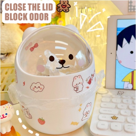 Thùng rác lật mini để bàn trang trí đẹp