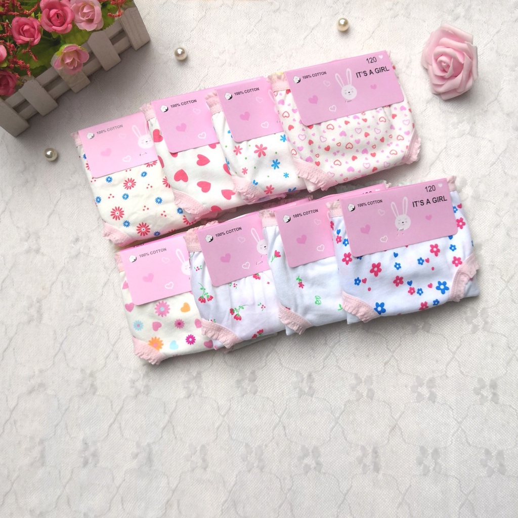 Quần chip bé gái,sét quần lót tam giác bé cotton mềm mịn thoáng mát (2-12T) hoạ tiết dễ thương siêu xinh NĐ09