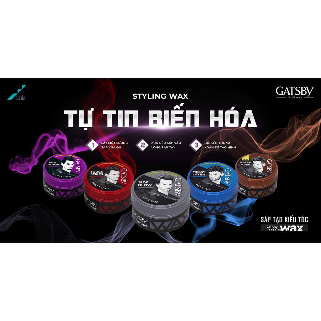 HARD & FREE - SÁP WAX VUỐT TÓC GATSBY NHẬT BẢN