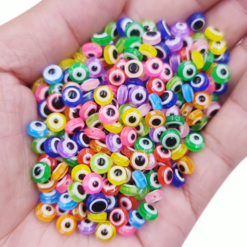 Set 20/40/50 Viên Đá Mắt Mèo Màu Sắc Dùng Để Làm Đồ Trang Sức Thủ Công