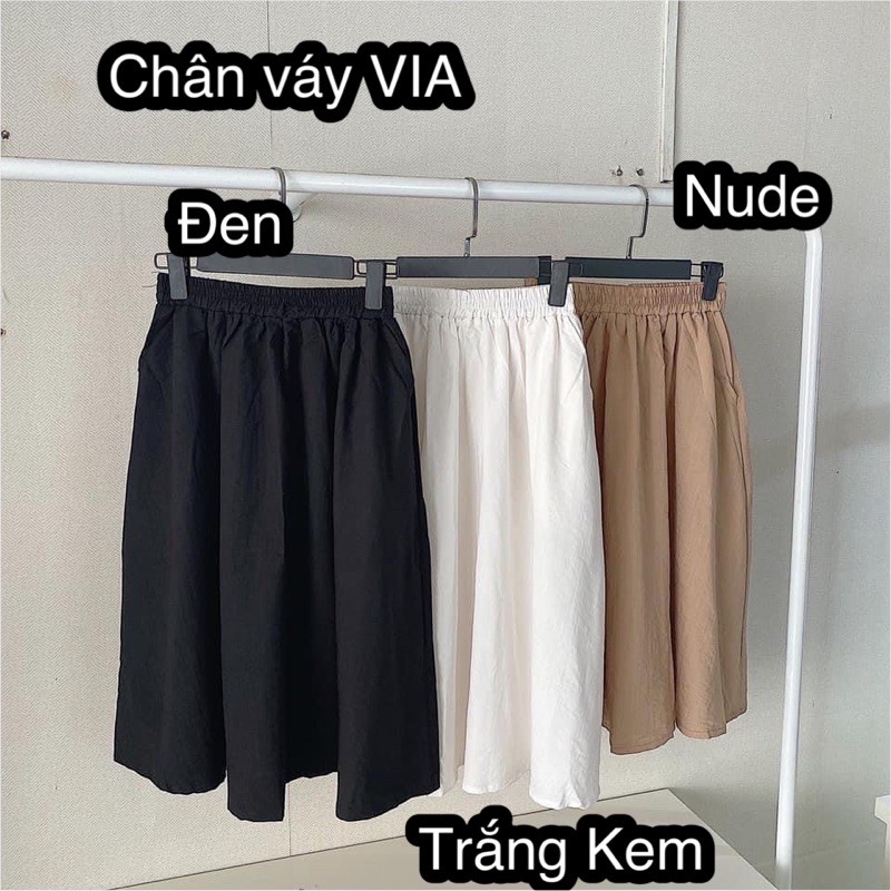 Chân Váy Trơn Via Skirt - chất vải siêu mát lưng chun co giãn đủ 3 màu | BigBuy360 - bigbuy360.vn