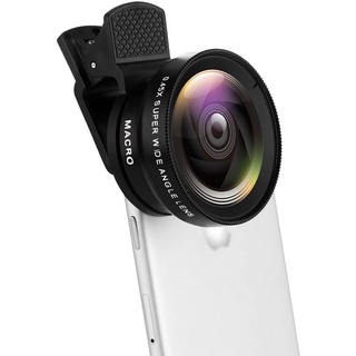 Set ống kính 37mm 0.45X 49UV và ống kính Macro 2 trong 1 HD thích hợp cho iPhone 12 11