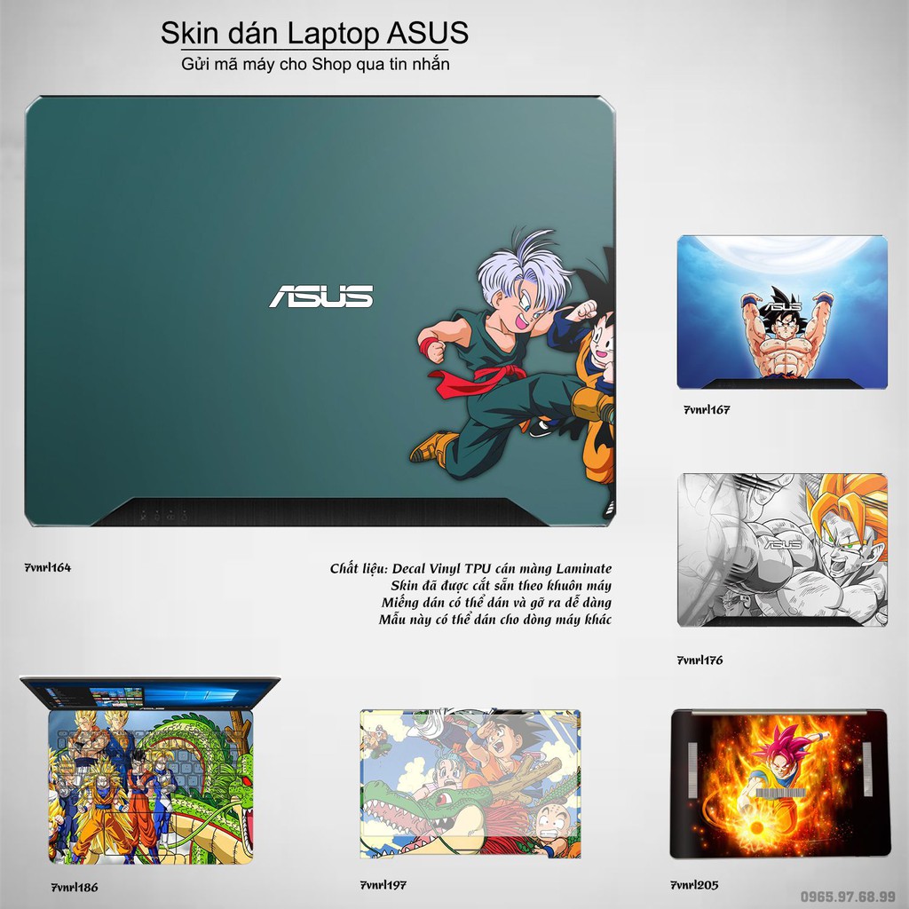 Skin dán Laptop Asus in hình Dragon Ball _nhiều mẫu 3 (inbox mã máy cho Shop)