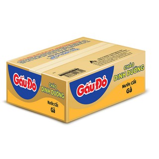 Thùng 30 Gói 57g Cháo Dinh Dưỡng Gấu Đỏ Hương Vị Thịt Gà, Thịt Bằm
