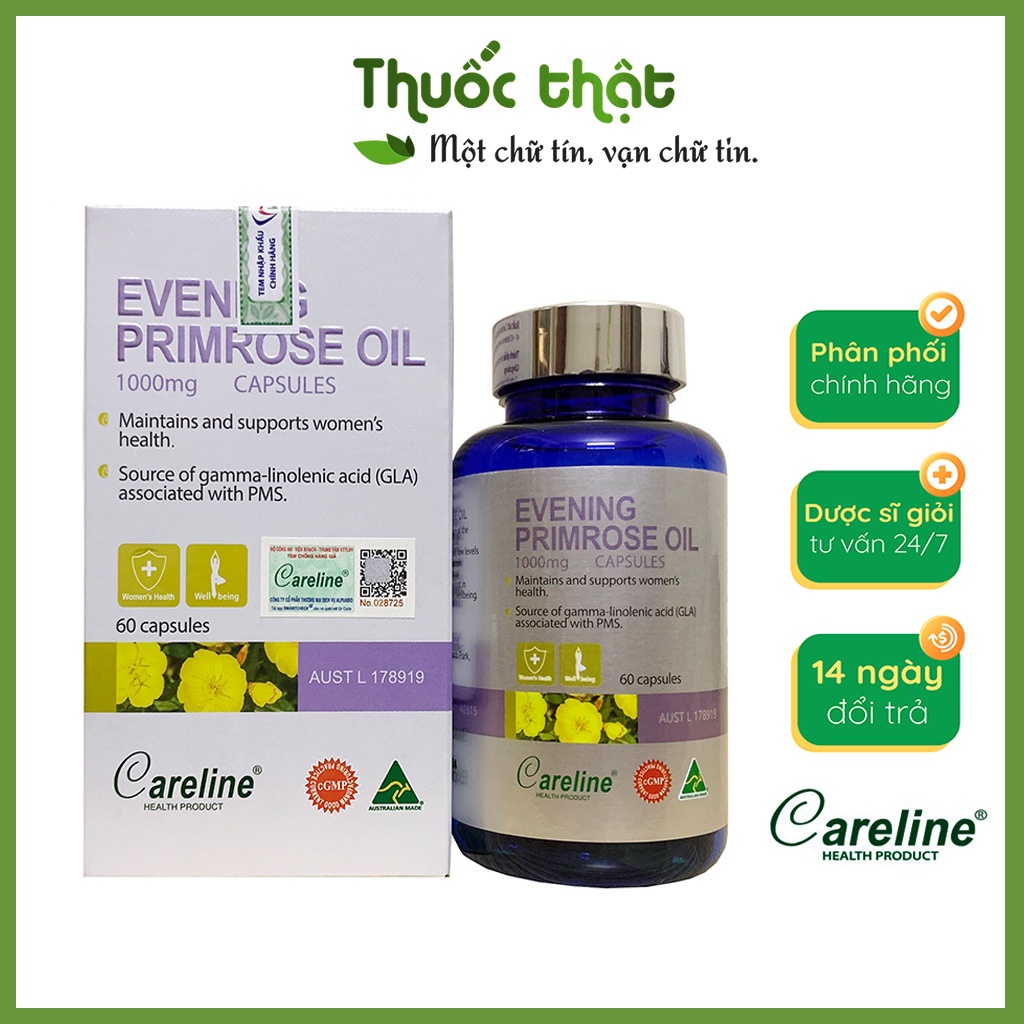 Tinh Dầu Hoa Anh Thảo Evening Primrose Oil 1000 Đẹp Da, Chống Lão Hóa, Cân Bằng Nội Tiết Tố