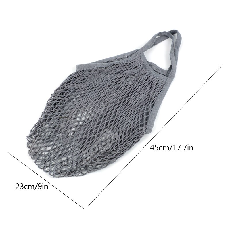 Túi Lưới Mua Sắm Bằng Cotton Tay Cầm Ngắn Có Thể Tái Sử Dụng