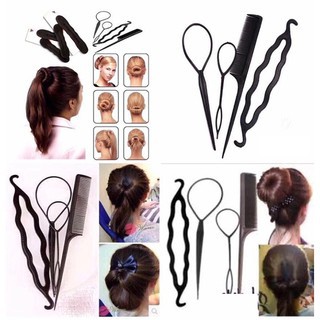 Bộ 4 Món Dụng Cụ Tạo Kiểu Tóc Đa Năng