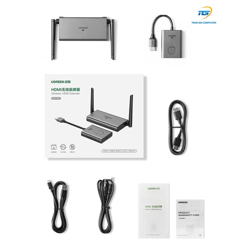 Thiết bị truyền nhận HDMI & VGA không dây 50M Ugreen 50633