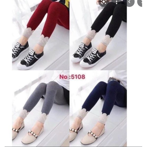 Quần legging len tăm đính ngọc cho bé gái chất đanh lì