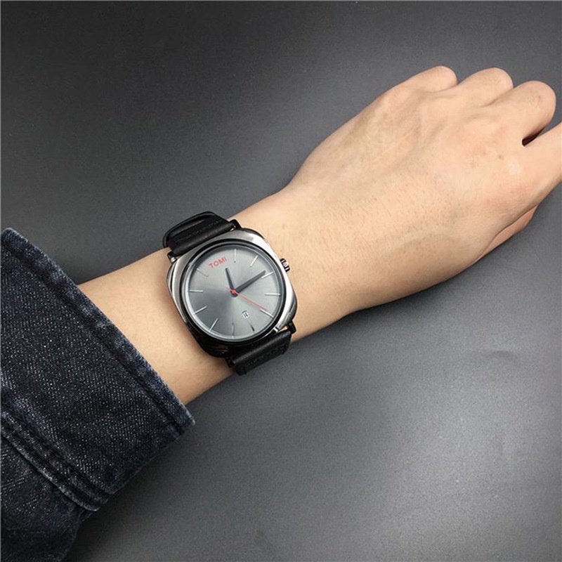 Đồng Hồ Đeo Tay TOMI TOMI Mặt Vuông Lịch Lãm Thời Trang Hàn Quốc Cho Nam