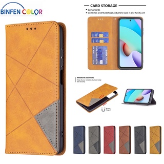 Bao Da Điện Thoại Nắp Lật Kèm Ngăn Đựng Thẻ Đính Kim Cương Cho Redmi 10 10C Xiaomi Mi 11T Redmi Note 10 Redmi Note 10S Vỏ