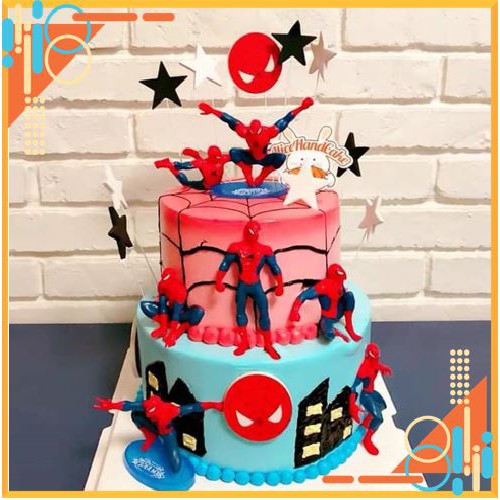 [SALE SỐC] Set người nhện Spiderman 7 tư thế trang trí bánh sinh nhật