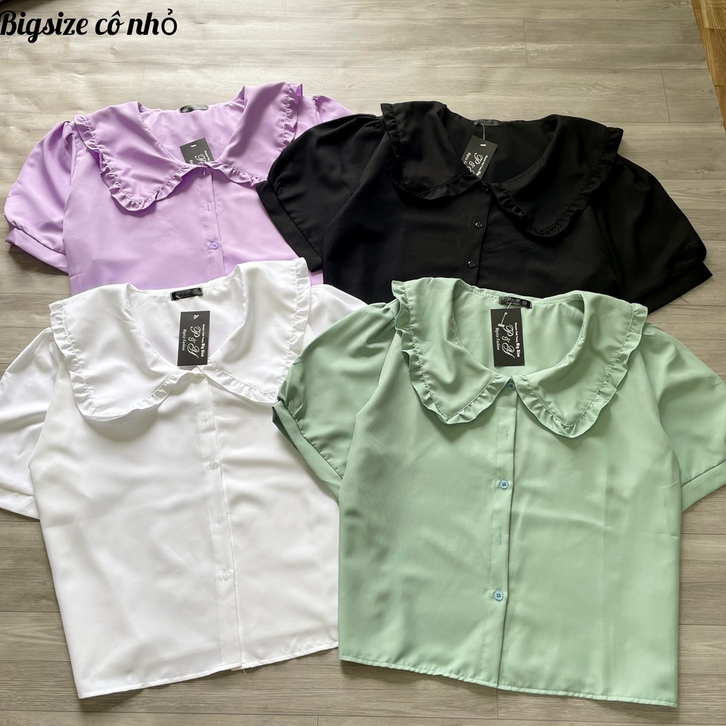 Áo Sơ Mi Nữ Bigsize Cổ Sen,Áo Sơ Mi Kiểu Lên Phom Xinh Chất Vải Loại 1 MÃ CỔ SEN