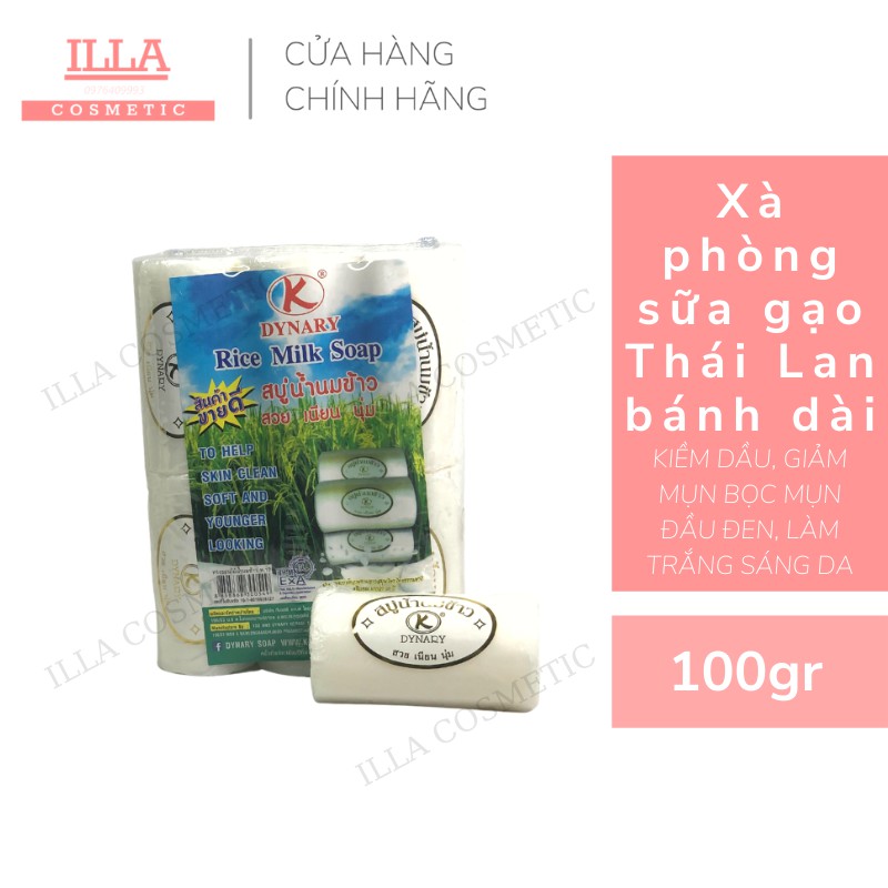 Xà phòng sữa gạo 🔥FREESHIP🔥xà phòng trắng da thái lan bánh dài 100gr