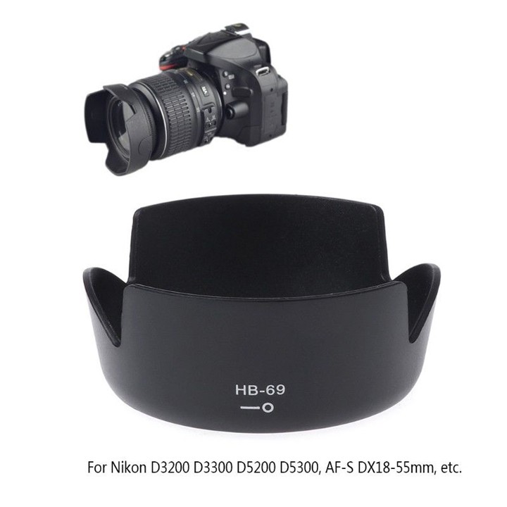 Lens hood loa che nắng HB-69 ống kính Nikon 18-55 VRII