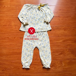 [Size 110] Bộ thun mỏng nhún bèo hoa nhí xuất Hàn Moimoln