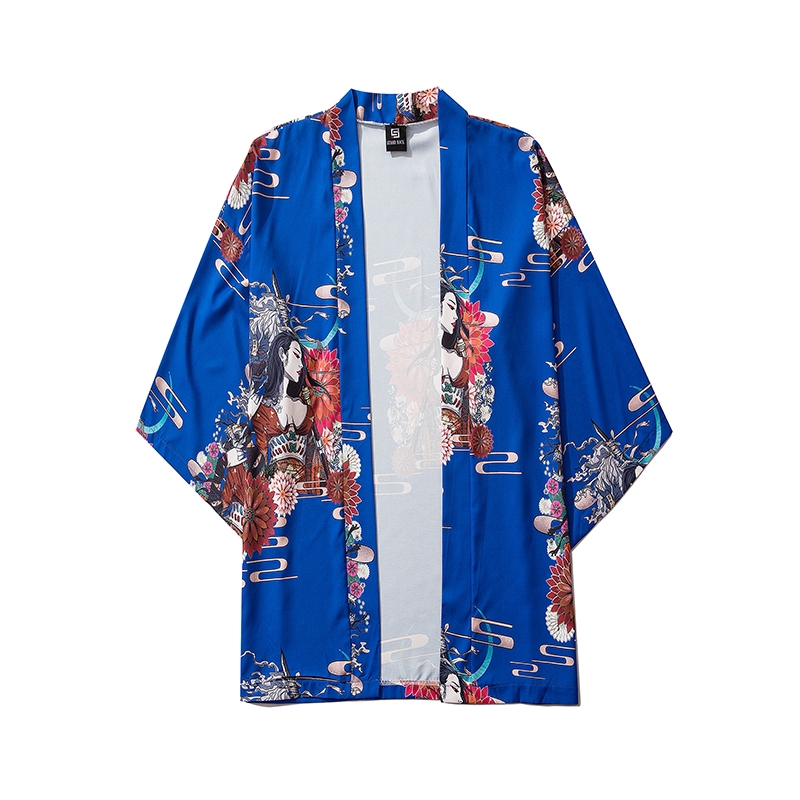 Blue Red Black White Harajuku Japan Kimono  Blazer Cardigans Jacket Big Plus Size Loose Women Men Japanese Harajuku Robes | BigBuy360 - bigbuy360.vn