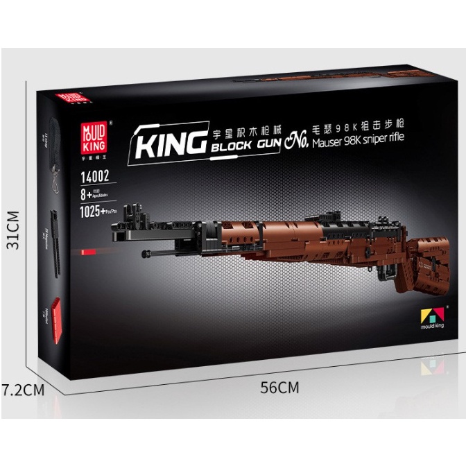 Mould king 14002 - Mauser 98K - bộ đồ chơi xếp hình dạng Lego tỷ lệ 1:1