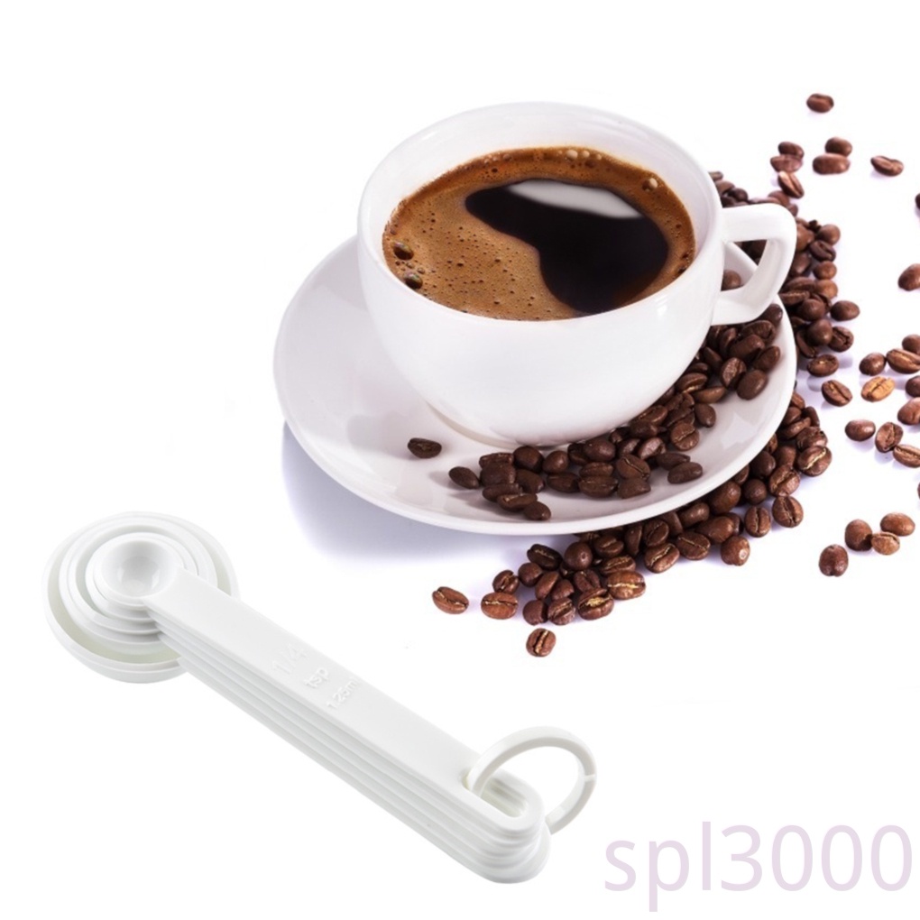 Set 5 Muỗng Đo Lường Bằng Nhựa Dùng Để Nấu Ăn Tiện Dụng