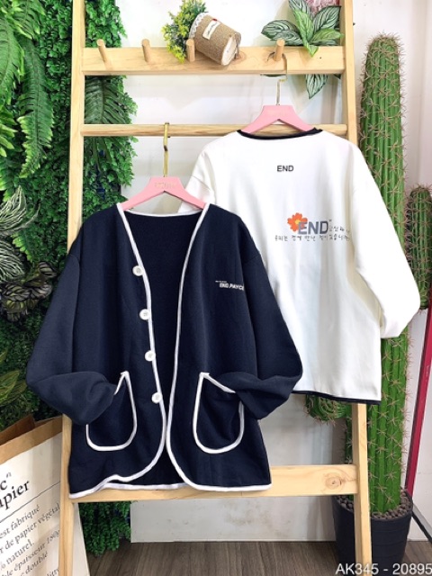 Áo Khoác Cardigan Nỉ Bông Form Rộng Chất Dày Dặn Siêu Đẹp Áo Cardigan Đôi Nam Nữ Thun CARDIGAN END - AK3345 | BigBuy360 - bigbuy360.vn