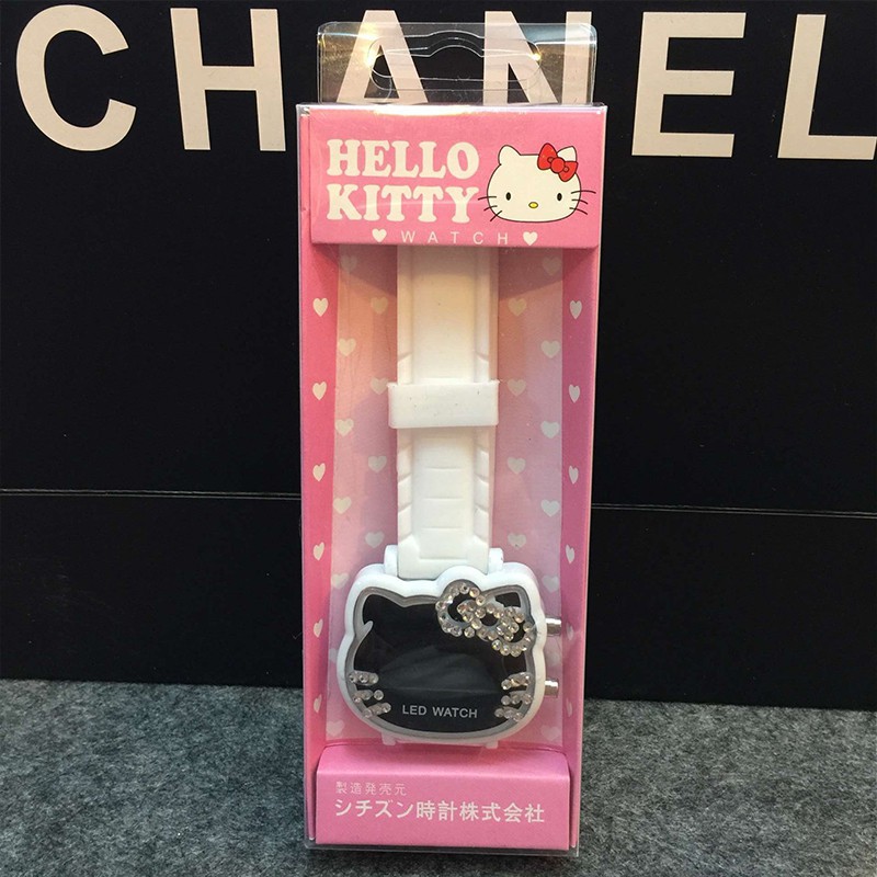 Đồng Hồ Xinh Xắn Hình Hello Kitty Cho Bé Gái